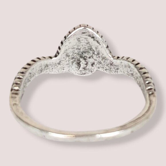 (3/$20) Black Tear Cabochon Dot Ring - Picture 4 of 6